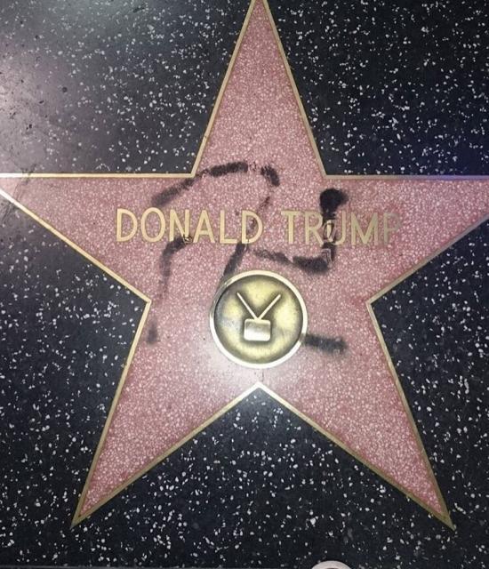 Someone+vandalized+Donald+Trump%26%238217%3Bs+Hollywood+Walk+of+Fame+star