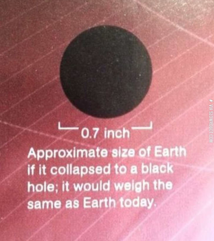 If+Earth+was+a+black+hole.