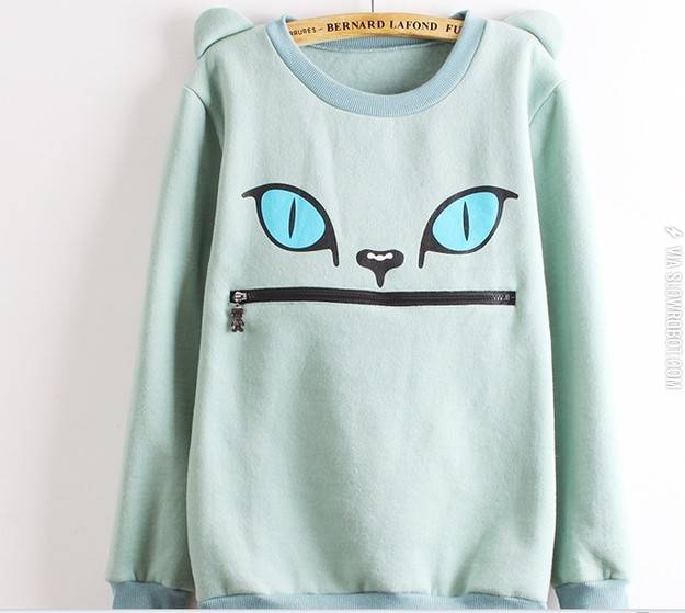 Big+mouth+cat+sweatshirt.
