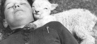 Kid+And+Baby+Goat%2C+Circa+1940