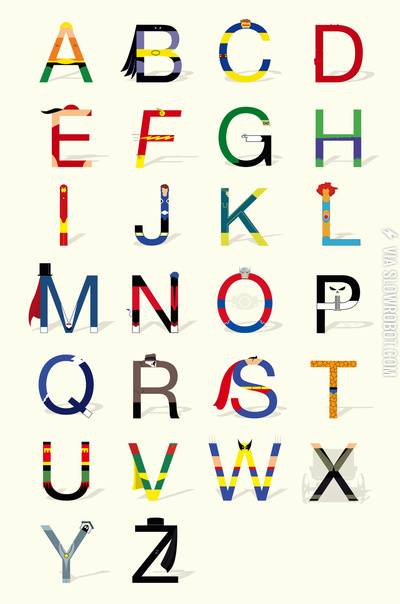Superhero+alphabet.