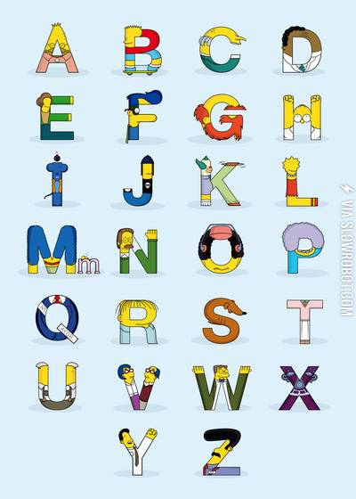 Simpsons+alphabet.