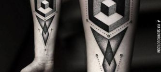 Geometric+Tattoo+by+Kamil+Czapiga.