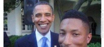 Pharell+and+Obama.