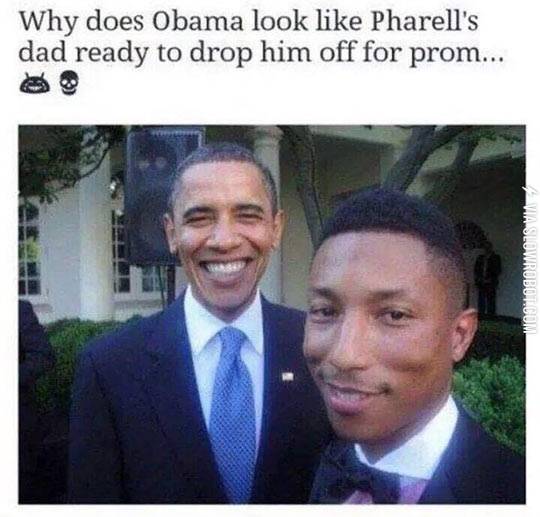 Pharell+and+Obama.