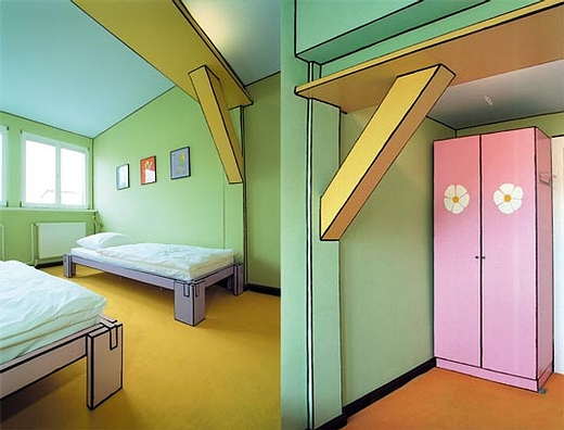 Room+painted+to+look+like+a+cartoon