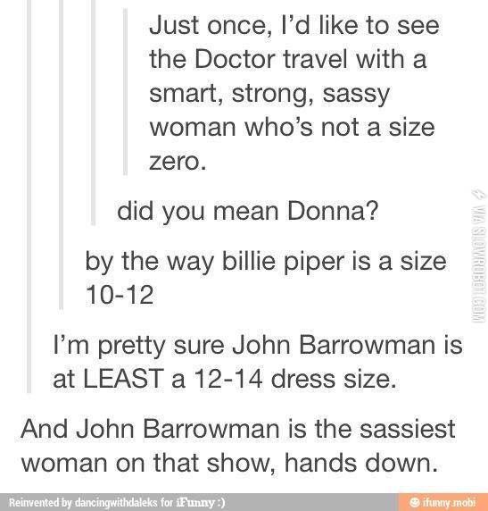 John+Barrowman%2C+sassiest+woman+on+Doctor+Who.