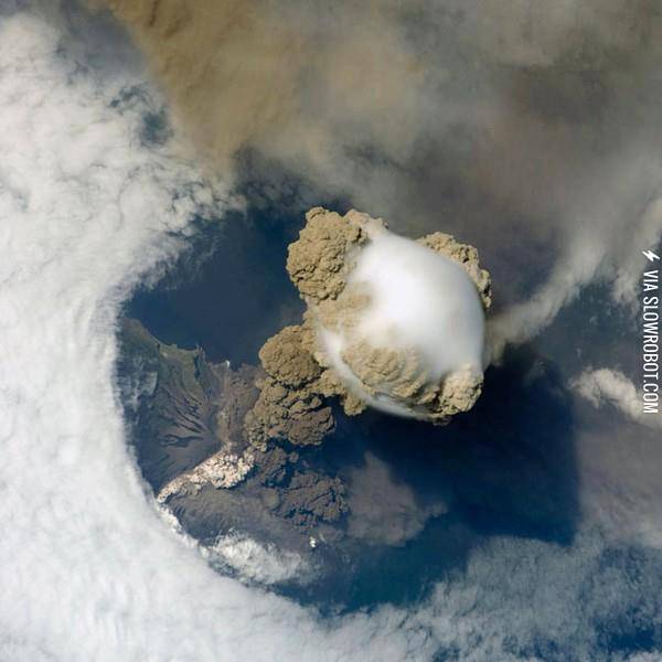 Volcanic+eruption+as+seen+from+space.