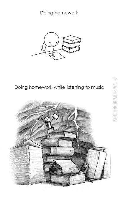 Doing+homework+without+music+vs.+with+music