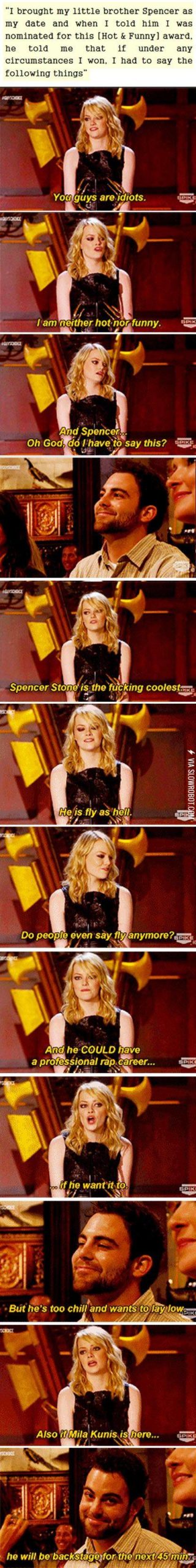 Emma+Stone+is+by+far+the+best+sister+ever.