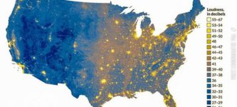 Map+showing+how+loud+places+are+in+the+US.