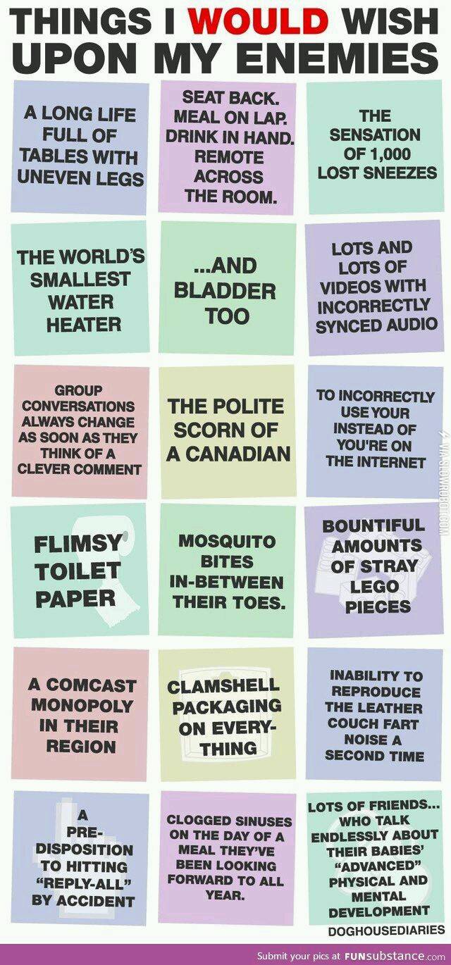 Things+I+would+wish+on+my+worst+enemies