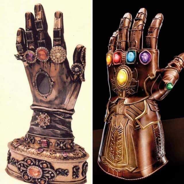 The+relic+of+the+hand+of+Saint+Teresa+of+Avila+on+the+left%2C+The+Infinity+Gauntlet+on+the+right.