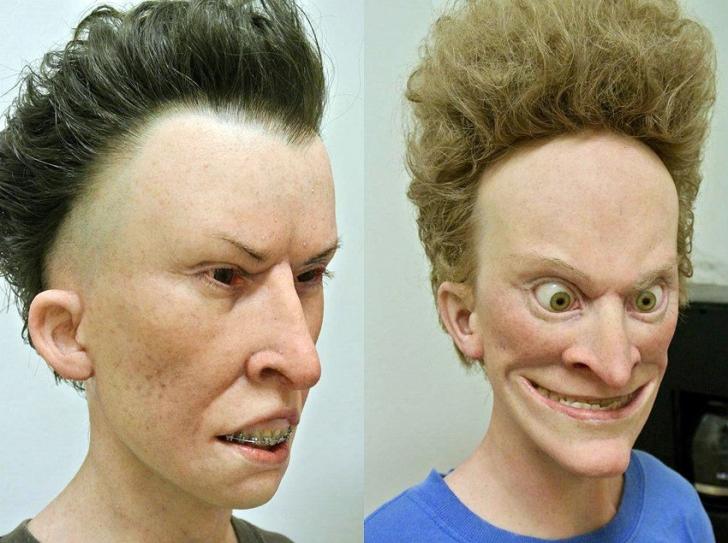 A+makeup+artist+created+lifelike+busts+of+Beavis+and+Butthead