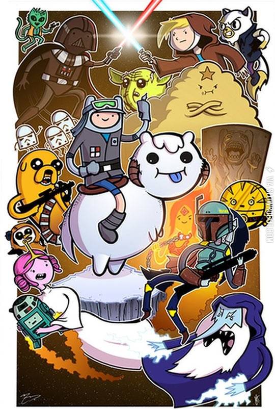 Adventure+Time+meets+Star+Wars.