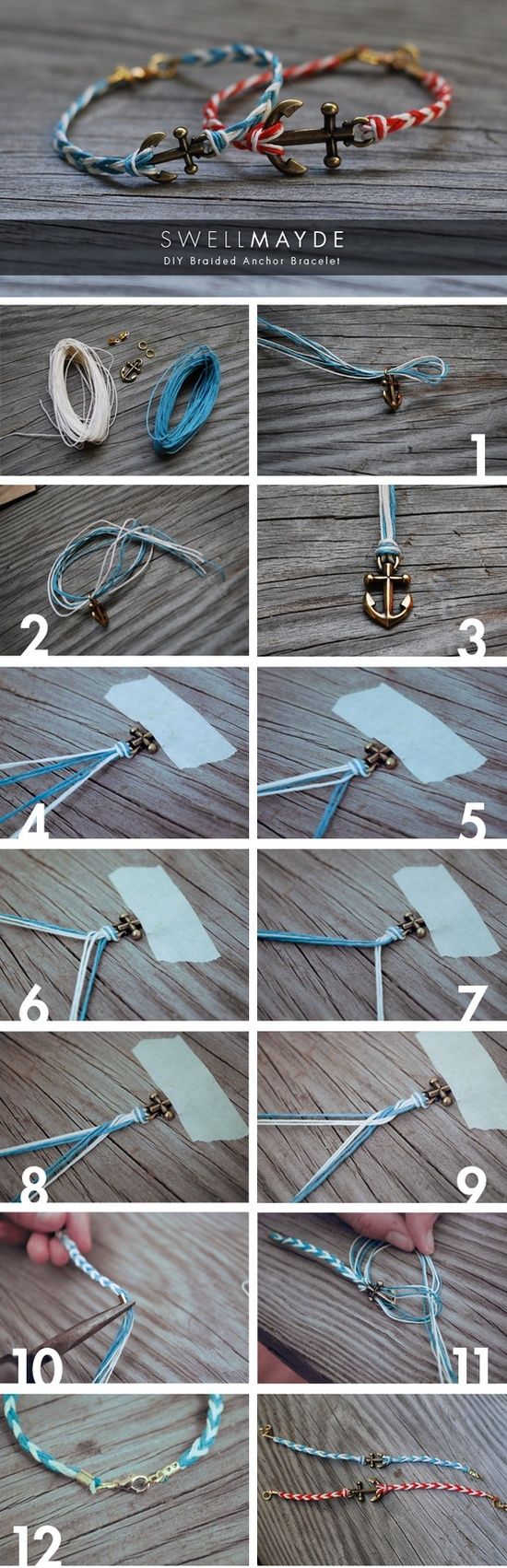 DIY+Braided+Anchor+Bracelet