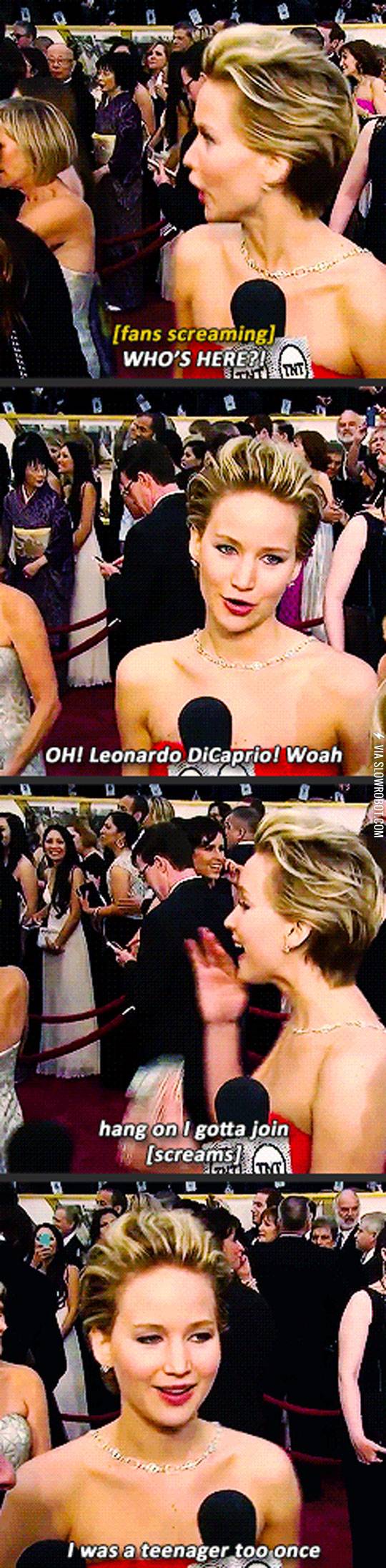 Jennifer+Lawrence+on+Leonardo+DiCaprio.