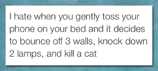 Tossing+Your+Phone+On+The+Bed