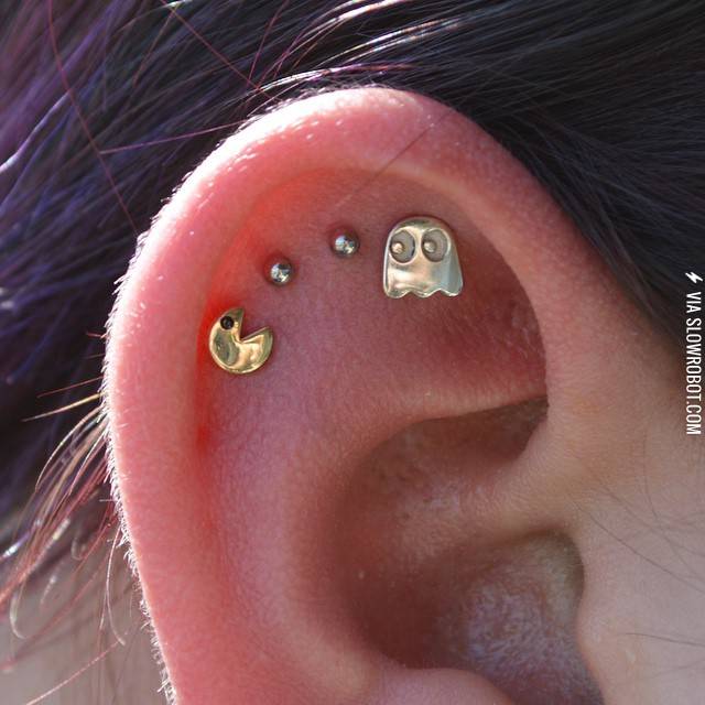 Pac-Man+ear+piercing