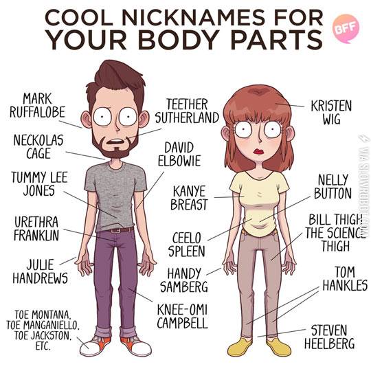 Cool+nicknames+for+your+body+parts