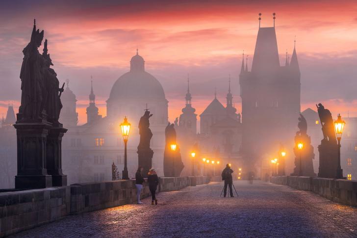 Prague+at+dusk