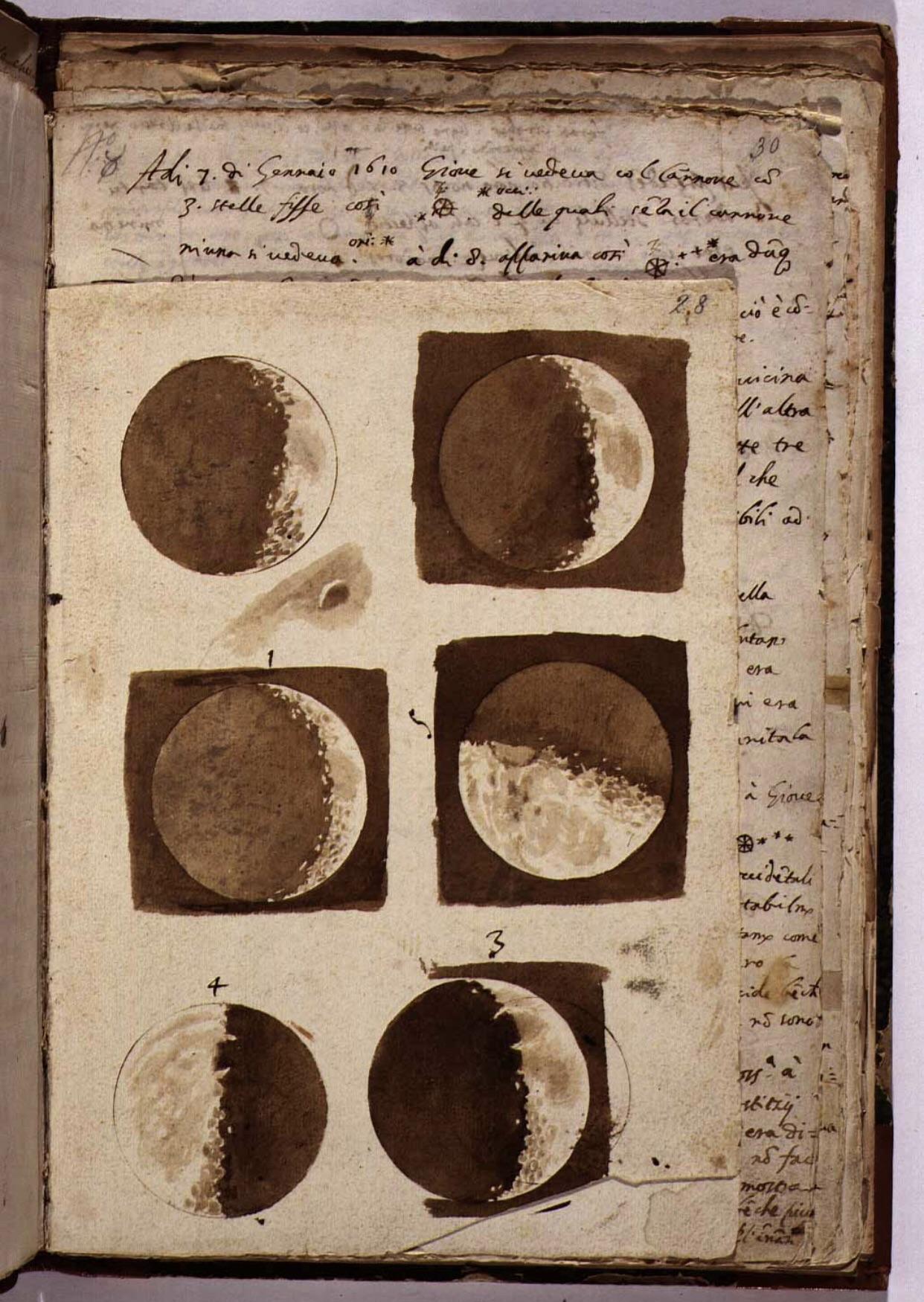 Galileo%26%238217%3Bs+drawings+of+the+moon+1610