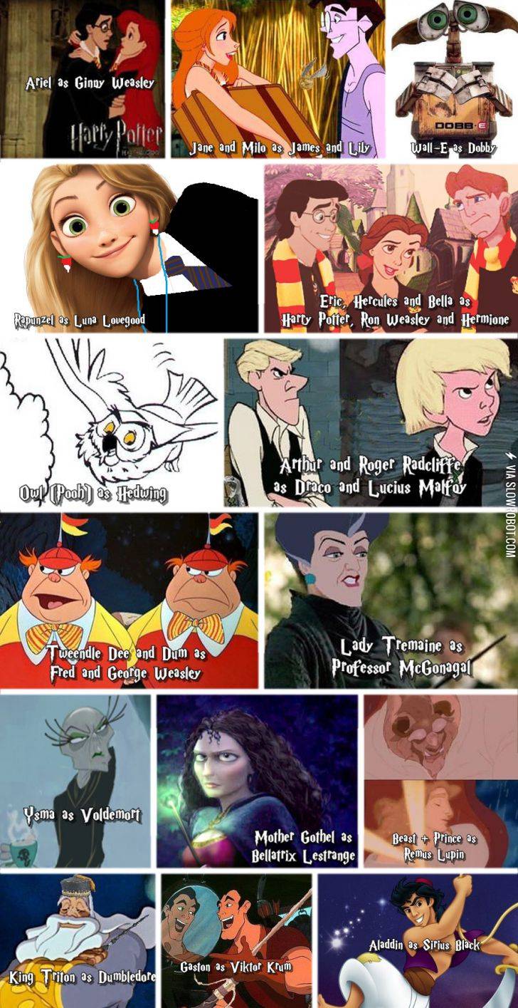 If+cartoon+characters+were+in+Harry+Potter.