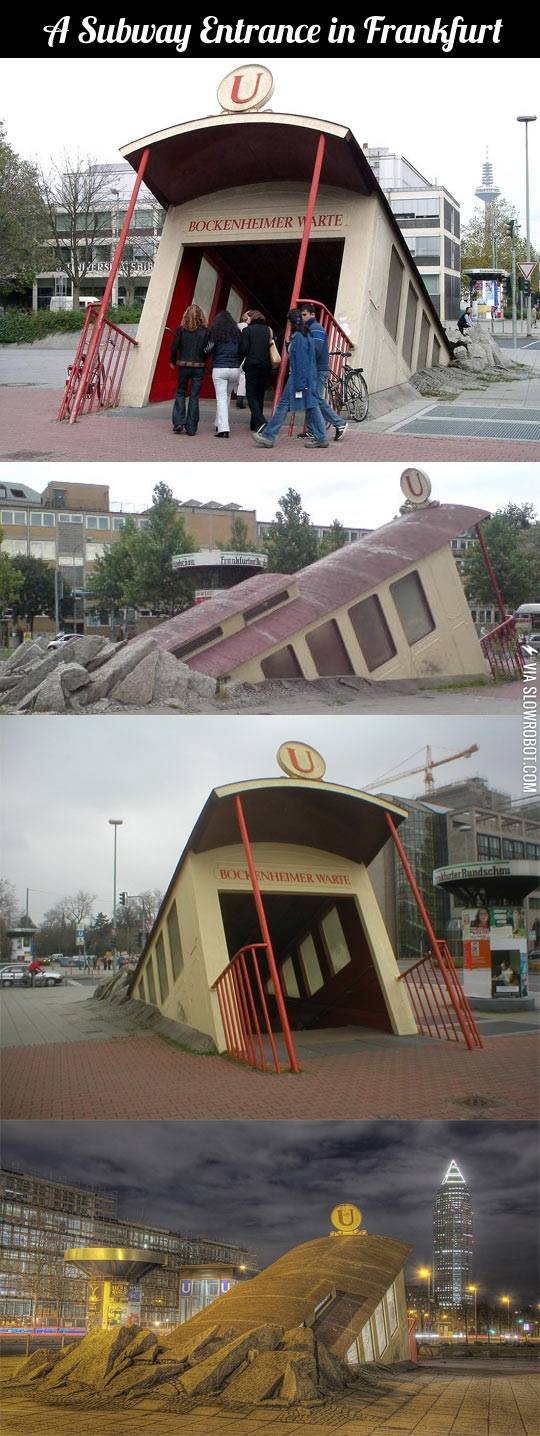 A+subway+entrance+in+Frankfurt.