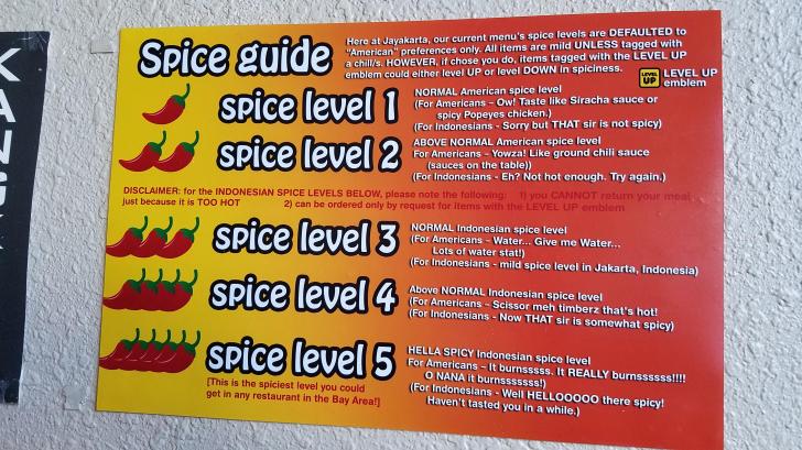This+spice+chart+at+an+Indonesian+restaurant