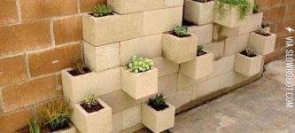 Cinderblock+planter+wall.