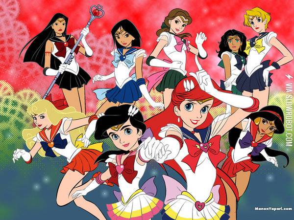 sailor+disney+princesses