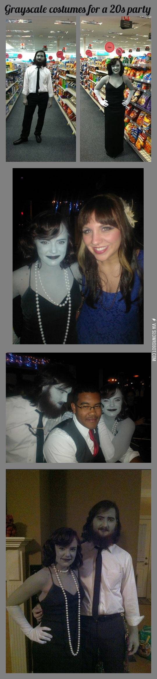 Grayscale+costumes+for+a+20s+party.