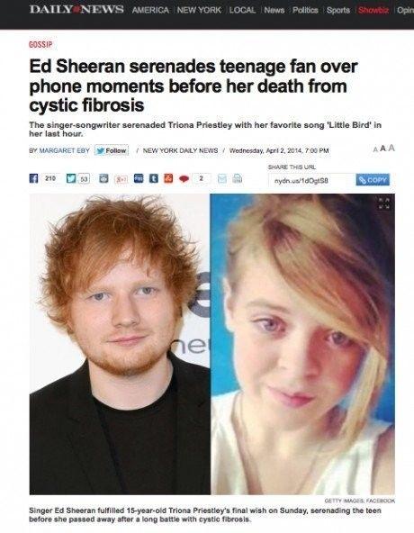 Ed+Sheeran+fulfills+a+dying+wish
