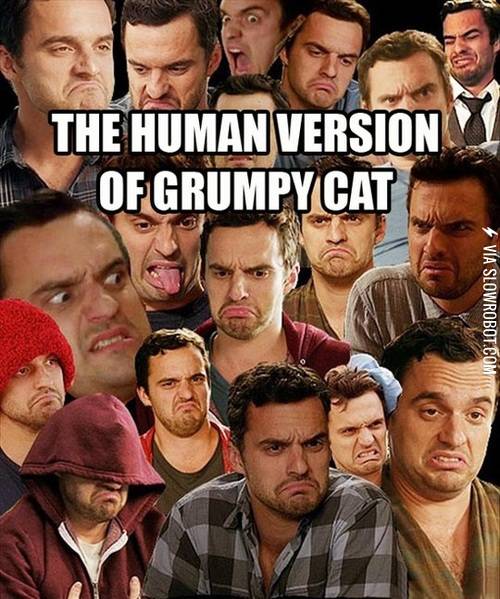 Nick+Miller+is+Grumpy+Cat.
