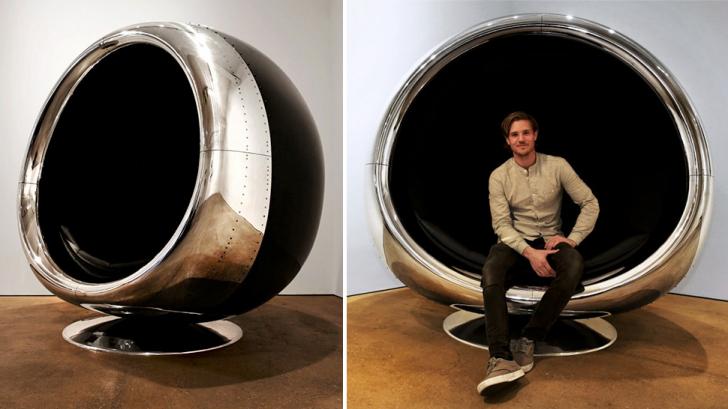 Chair+made+out+of+a+737+jet+engine.