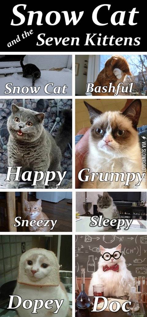Snow+cat+and+the+seven+kittens.