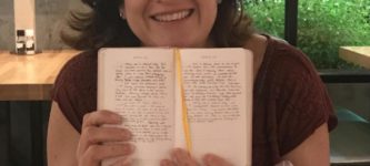 I+asked+my+bar+guest+what+she+was+writing.+Turns+out+she+has+3+daughters+and+she+writes+5+lines+a+day+to+each+of+them.+These+will+be+gifts+when+they+get+married+one+day.+Mom+of+the+year.