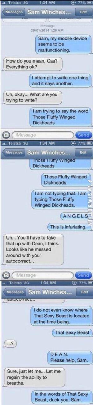 When+Cas+tries+to+text