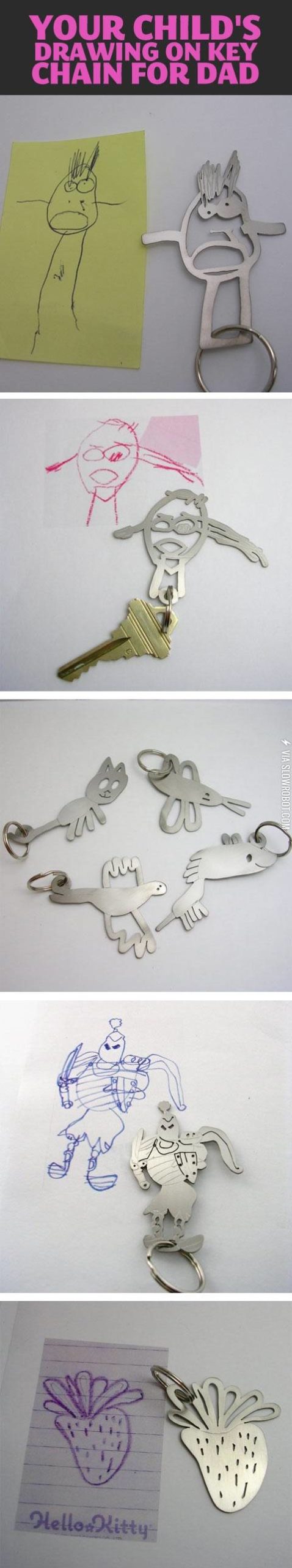 Your+child%26%238217%3Bs+drawing+on+a+keychain.