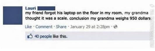 My+grandma+weighs+950+dollars.