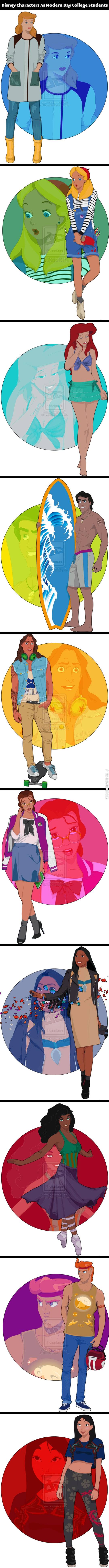 Disney+characters+as+modern+day+college+students.
