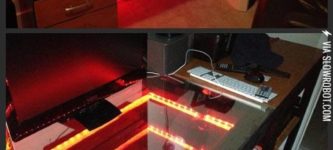 Infinity+mirror+LED+desk.