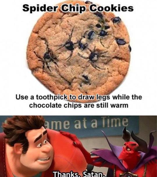 Spider+Chip+Cookies