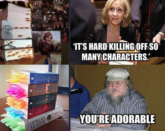 J.K.+Rowling+vs+George+R.R.+Martin