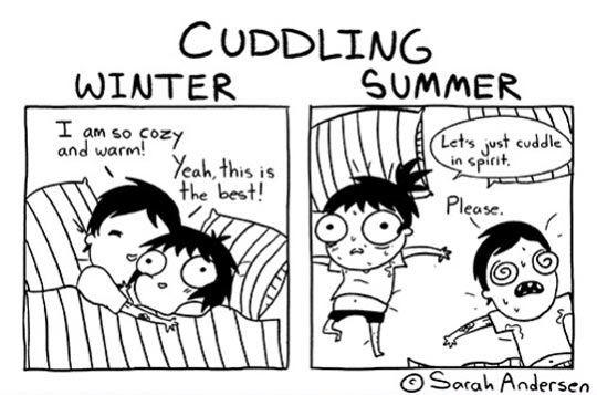 Cuddling+In+The+Winter+Vs+Cuddling+In+The+Summer