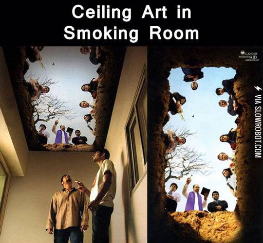 Ceiling+art+in+smoking+room.