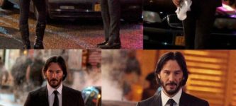 Keanu+Reeves+getting+flowers+from+a+fan