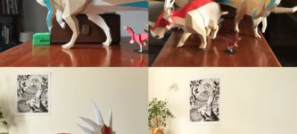 Handcut+Paper+Dinosaurs