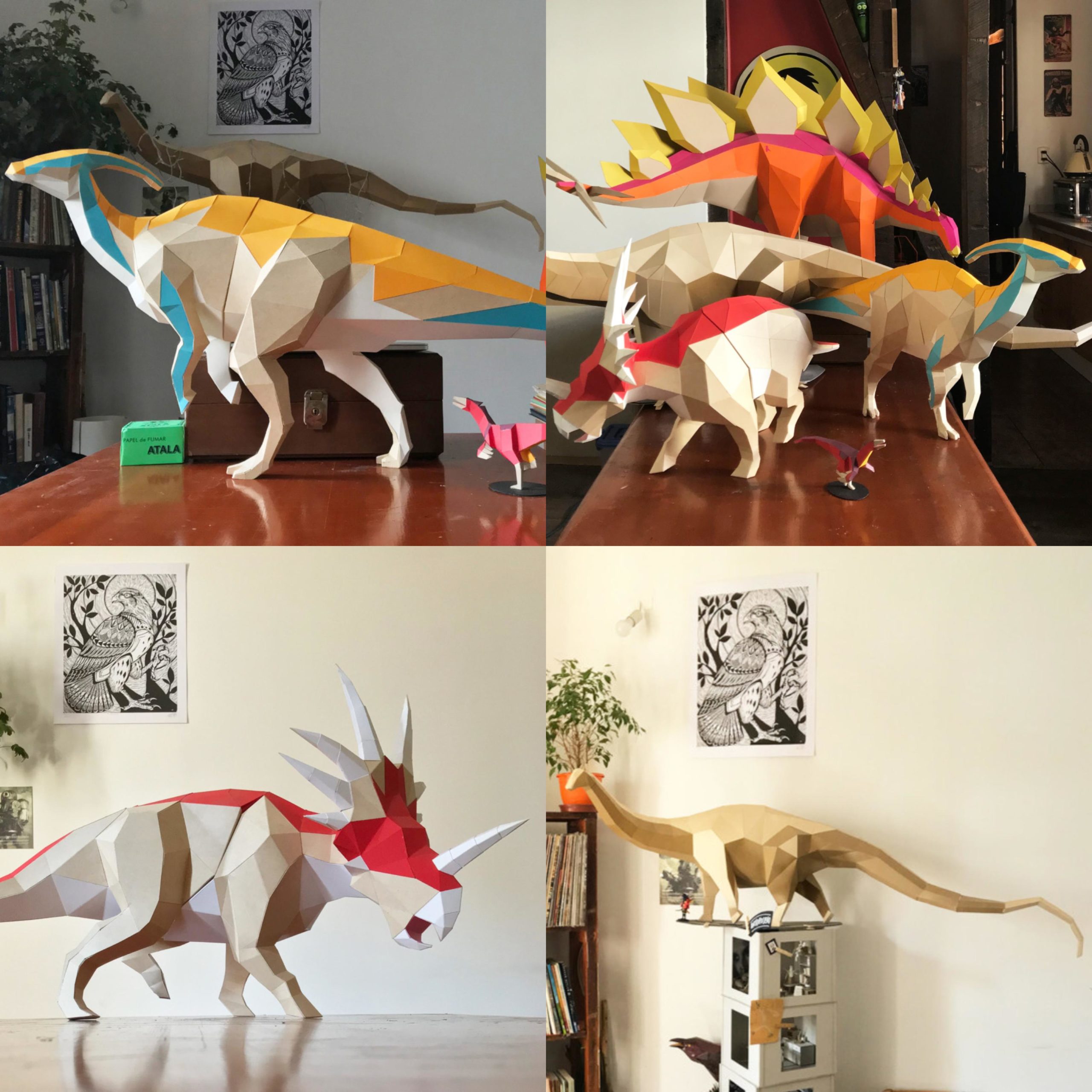 Handcut+Paper+Dinosaurs