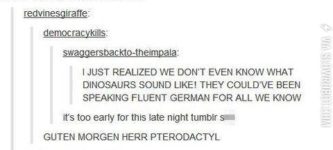 Dinosaurs+spoke+German